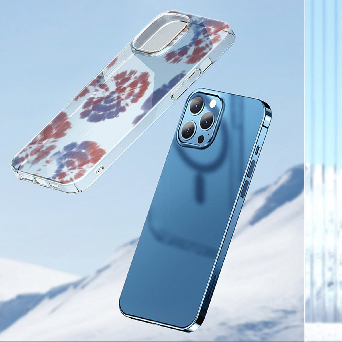 Red Blue Tie dye - iPhone13 Series Mobile Phone Case | TPU