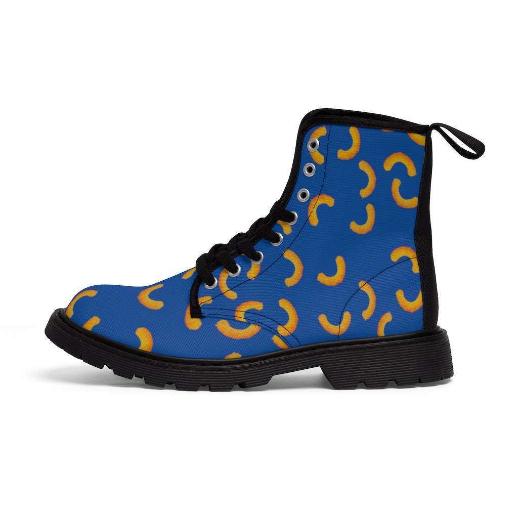 Cheezy Doodles - Womens Canvas Boots Blue