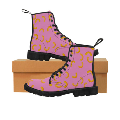 Cheezy Doodles - Womens Canvas Boots Pink