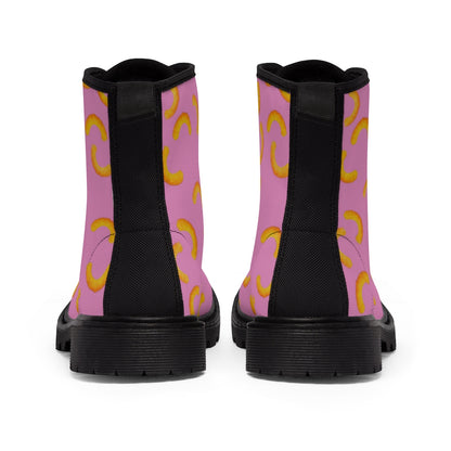 Cheezy Doodles - Womens Canvas Boots Pink