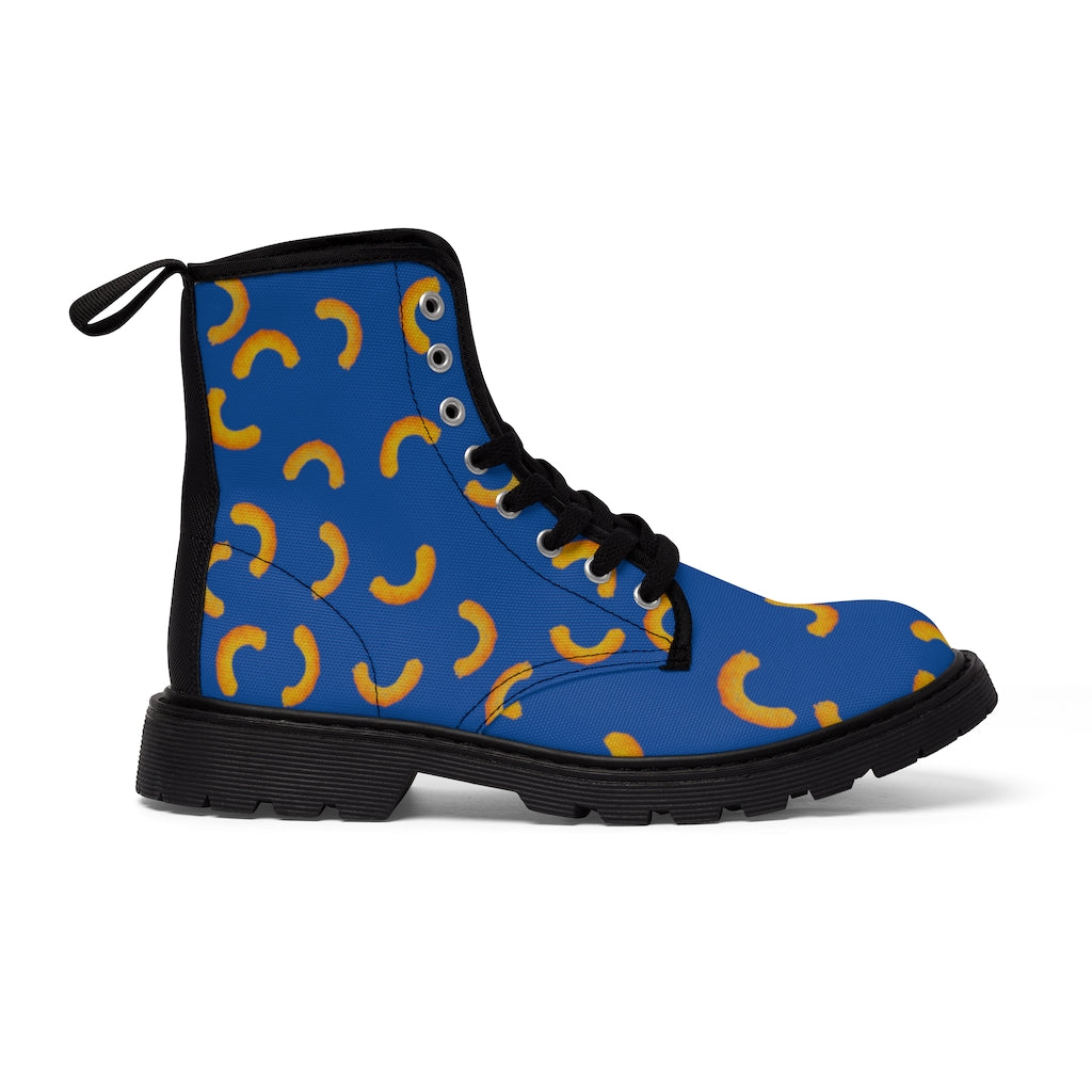 Cheezy Doodles - Womens Canvas Boots Blue