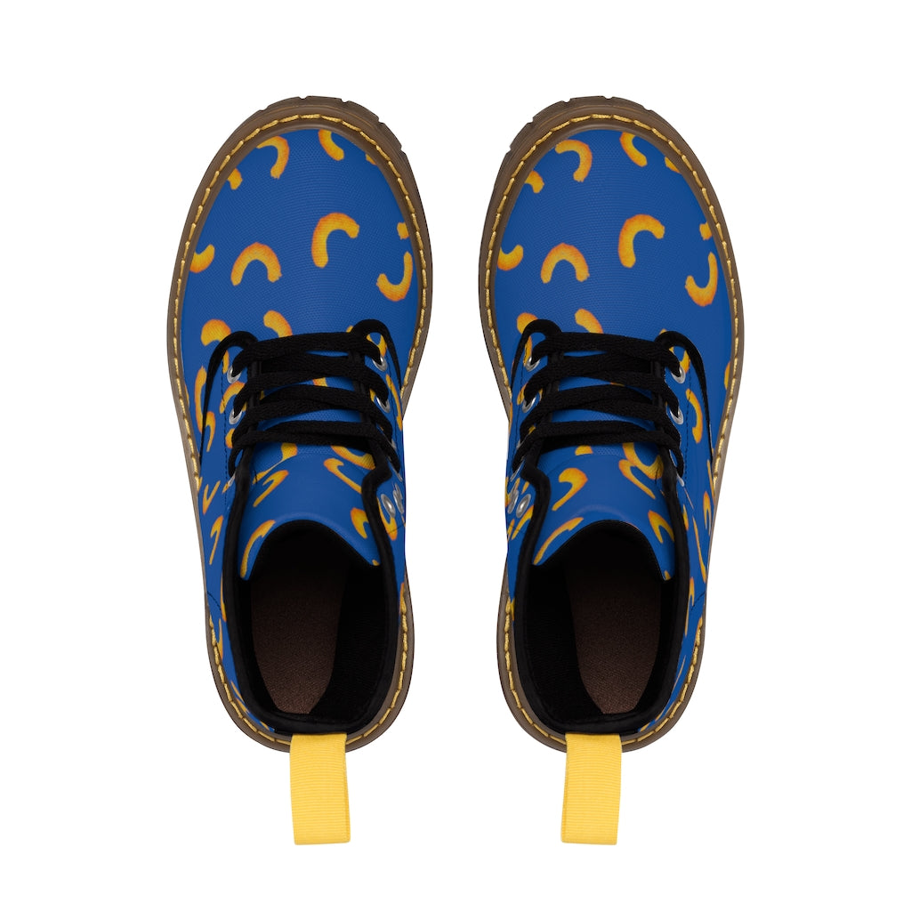 Cheezy Doodles - Womens Canvas Boots Blue