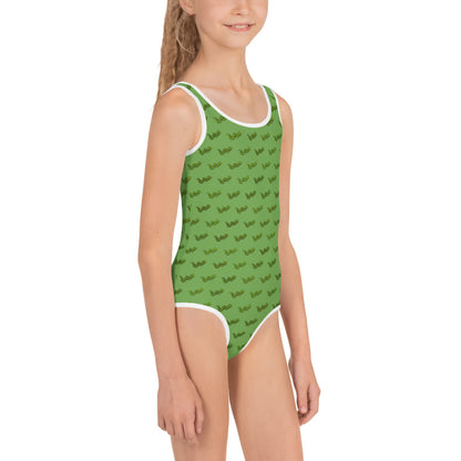 Green Snake - Kids Swimsuit Green