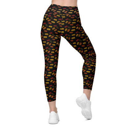 Gummy Bears- Leggings with pockets - Black