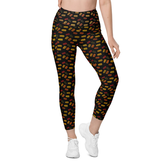 Gummy Bears- Leggings with pockets - Black