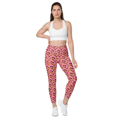Gummy Bears - Leggings with pockets - Pink