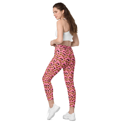 Gummy Bears - Leggings with pockets - Pink