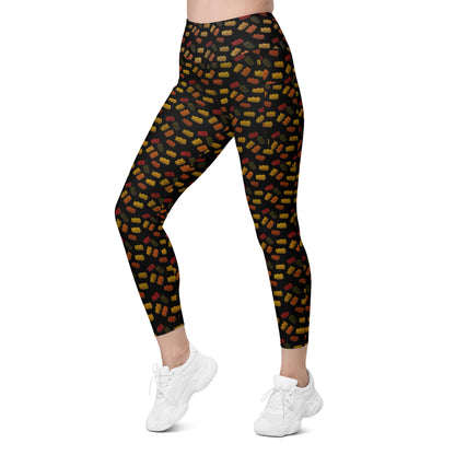 Gummy Bears- Leggings with pockets - Black