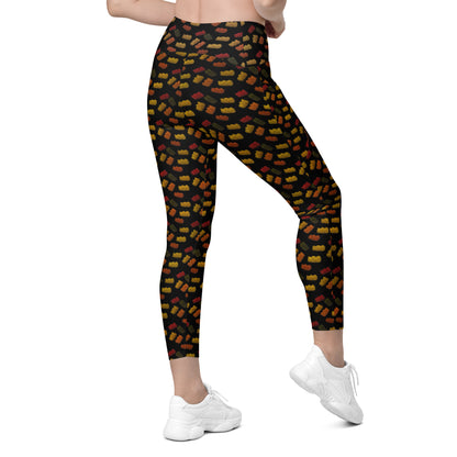 Gummy Bears- Leggings with pockets - Black