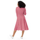 Green Snake long sleeve midi dress - Pink