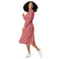 Gummy Bears long sleeve midi dress - Pink