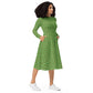 Cola - long sleeve midi dress - Green