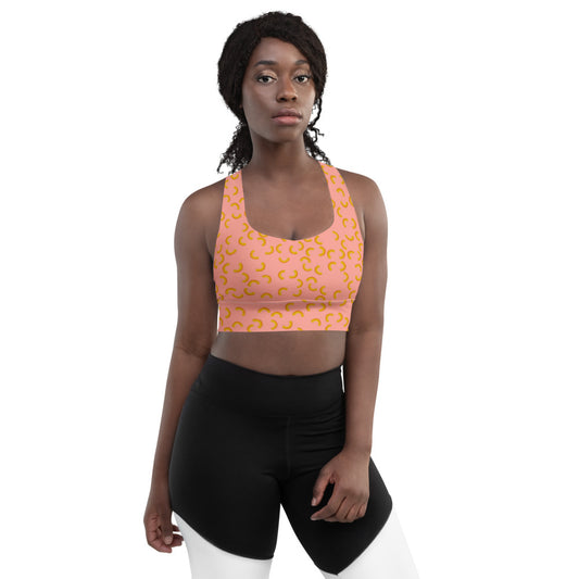 Cheezy doodels - Longline sports bra pink