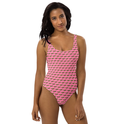 Green Snake - One-Piece Swimsuit - Pink