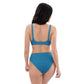 Green Snake - Recycled high-waisted bikini - Blue