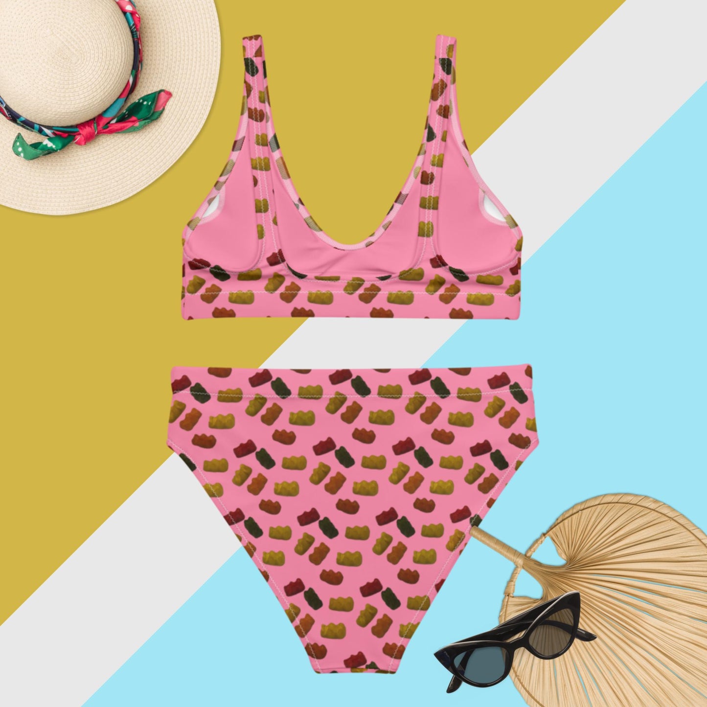Gummy Bears - Recycled high-waisted bikini - Pink