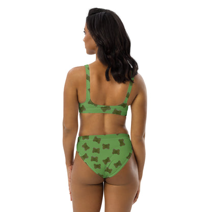 Jelly butterfly - Recycled high-waisted bikini - Green
