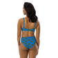 Jelly butterfly - Recycled high-waisted bikini - Blue