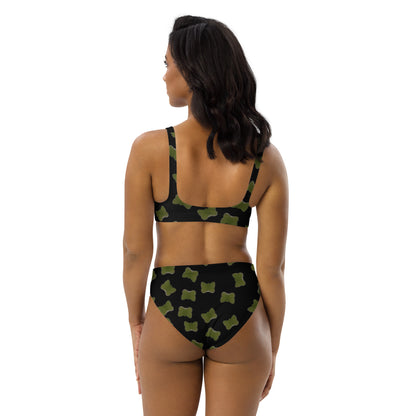 Jelly butterfly - Recycled high-waisted bikini - Black