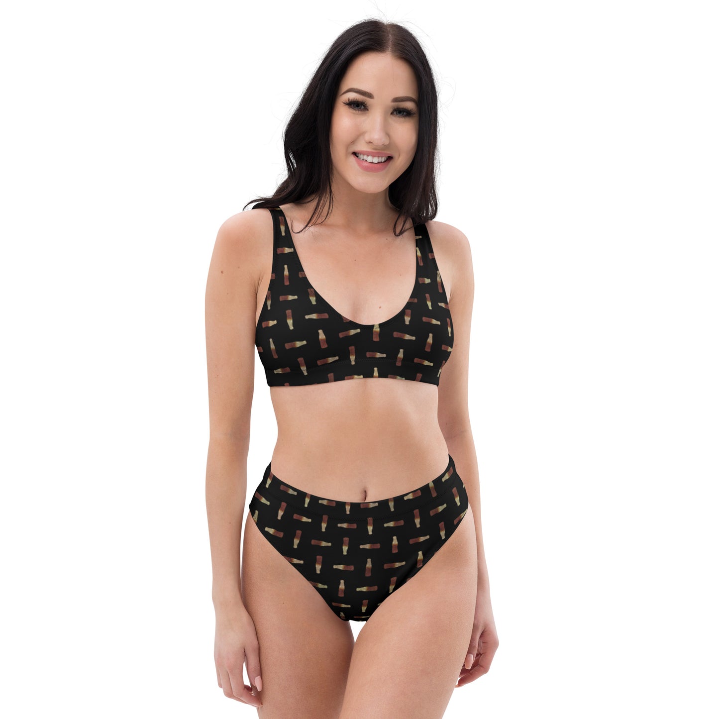 Cola - Recycled high-waisted bikini - Black