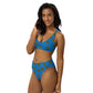 Jelly butterfly - Recycled high-waisted bikini - Blue