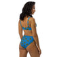 Jelly butterfly - Recycled high-waisted bikini - Blue