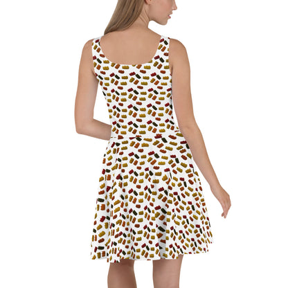 Gummy Bears - Skater Dress - White