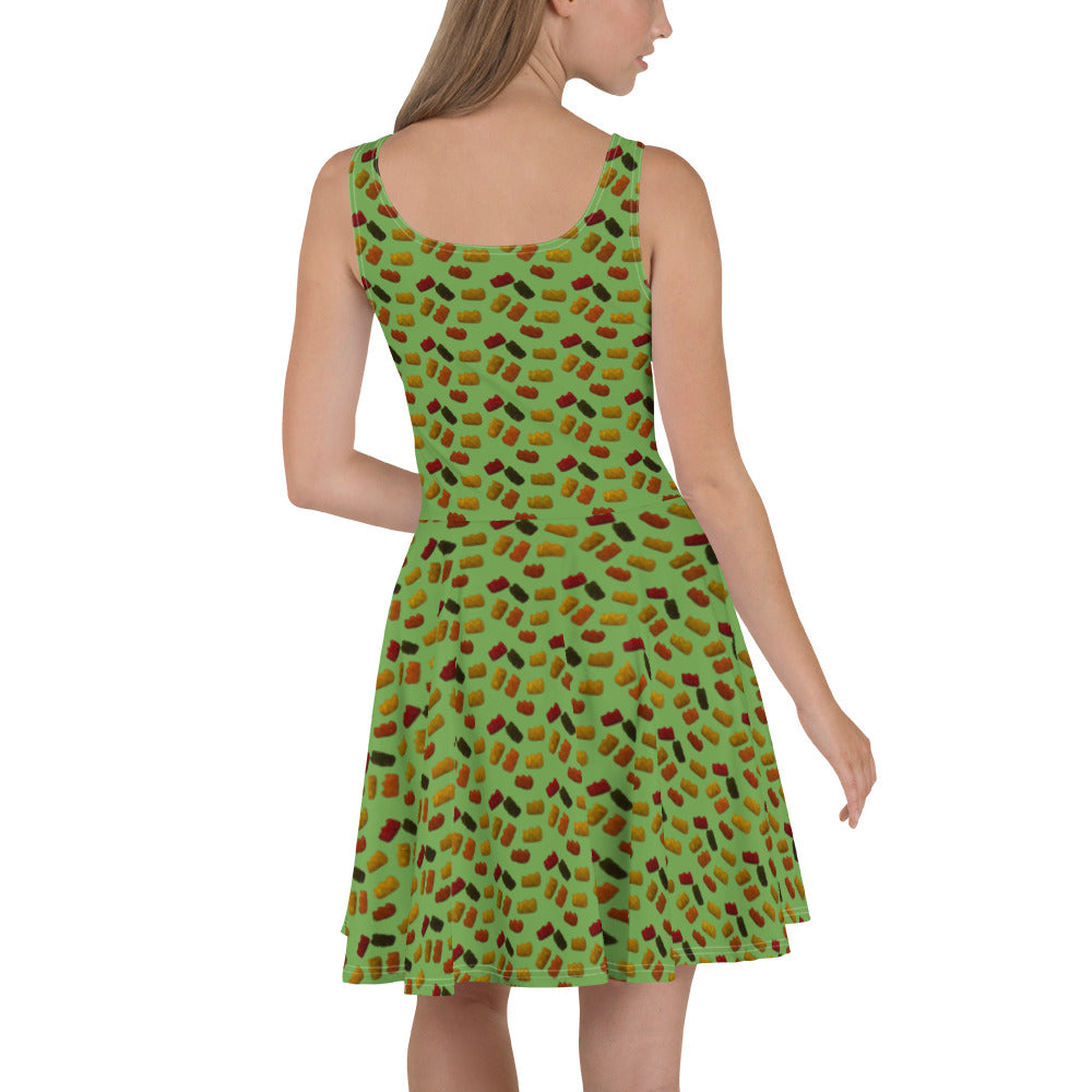 Gummy Bears - Skater Dress -Green