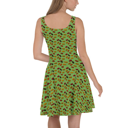 Gummy Bears - Skater Dress -Green
