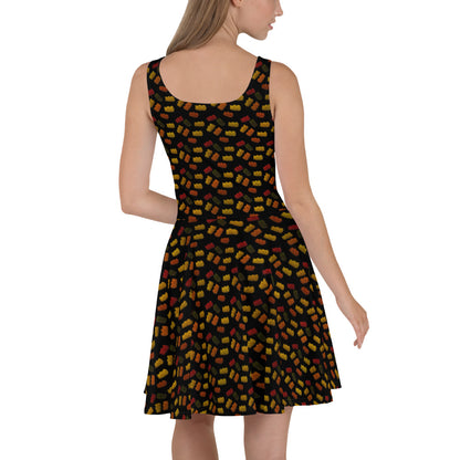 Gummy Bears - Skater Dress - Black