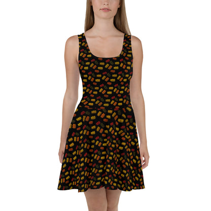 Gummy Bears - Skater Dress - Black