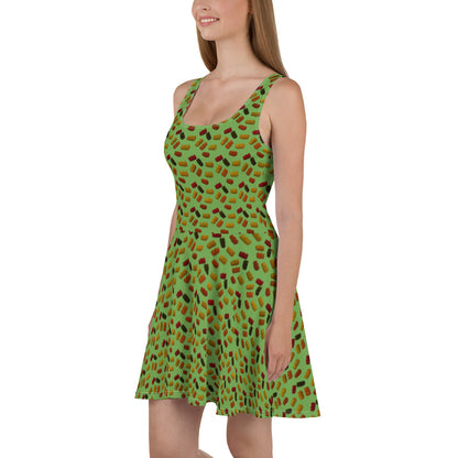 Gummy Bears - Skater Dress -Green