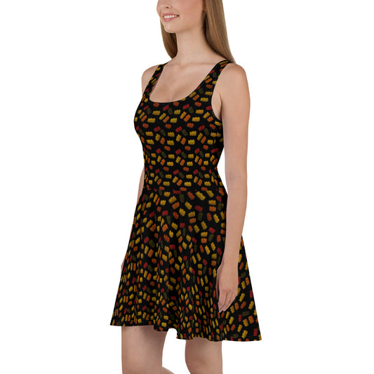 Gummy Bears - Skater Dress - Black