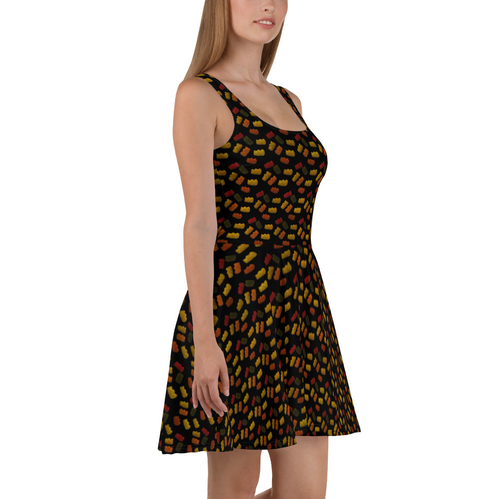 Gummy Bears - Skater Dress - Black
