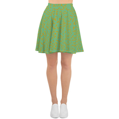 Cheezy doodels - Skater Skirt green