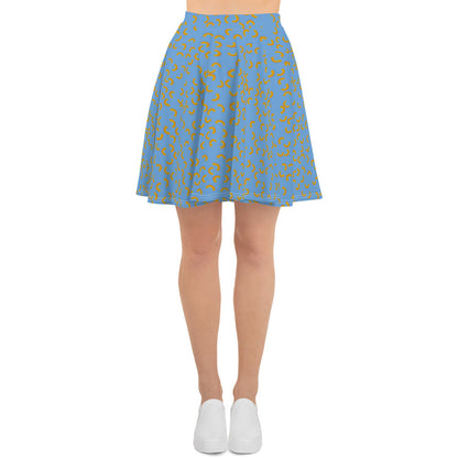 Cheezy doodels - Skater Skirt blue