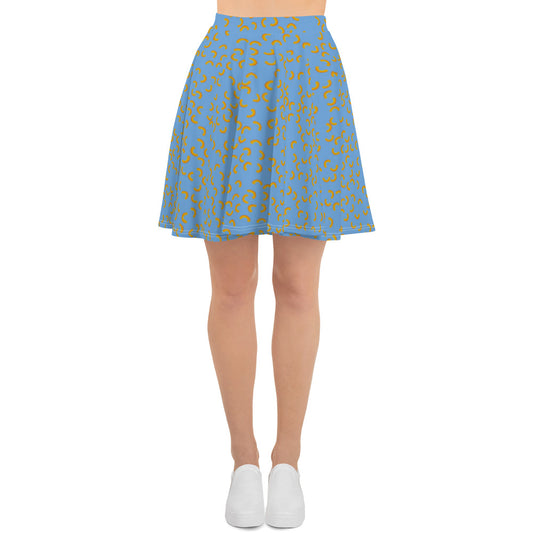 Cheezy doodels - Skater Skirt blue