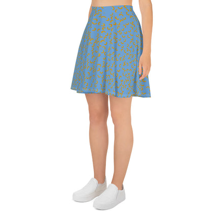 Cheezy doodels - Skater Skirt blue