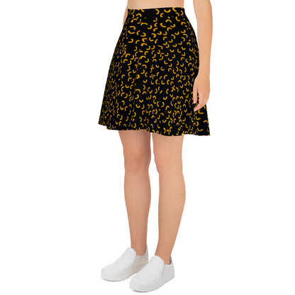Cheezy doodels - Skater Skirt black