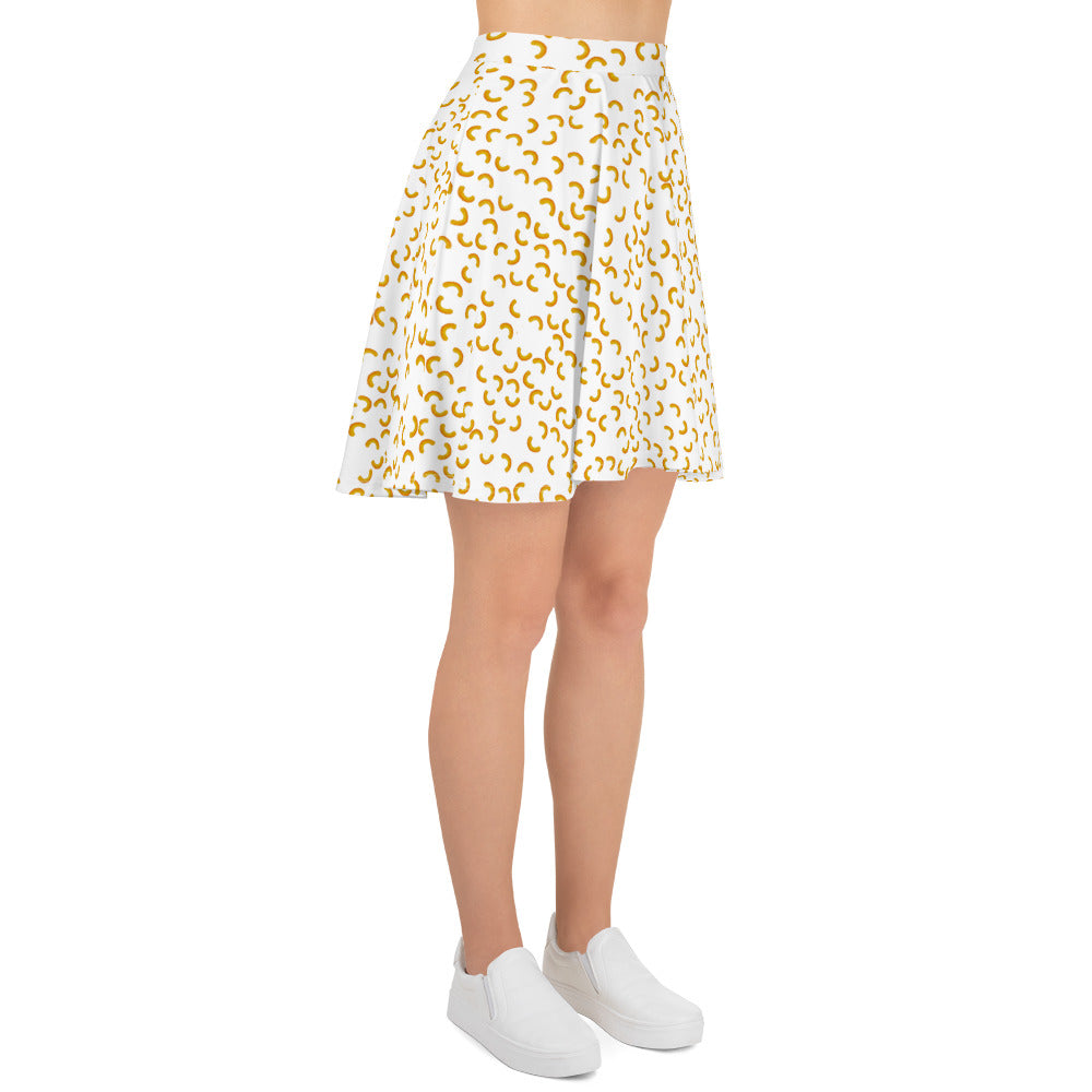 Cheezy doodels - Skater Skirt White