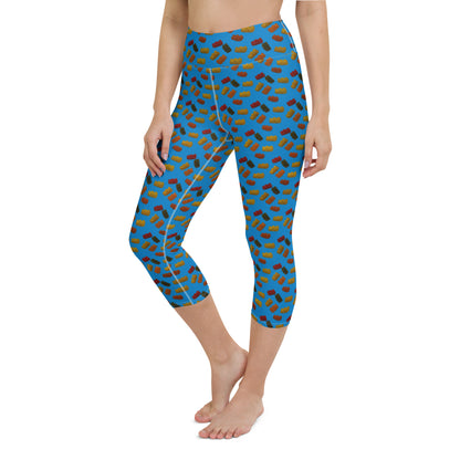 Gummy bears - Yoga Capri Leggings -Blue
