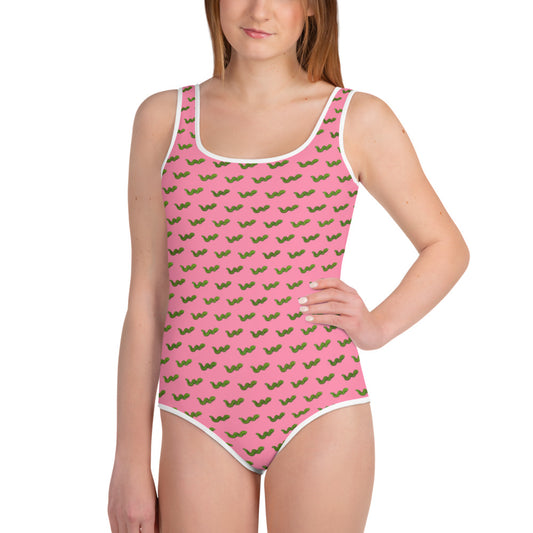 Green Snake - Youth Swimsuit - Pink