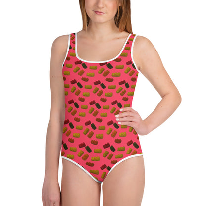 Gummy Bears - Youth Swimsuit - Red