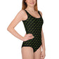 Green Snake - Youth Swimsuit - Black