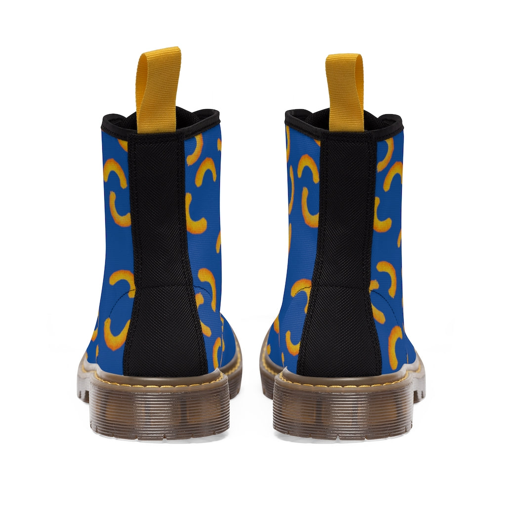 Cheezy Doodles - Womens Canvas Boots Blue