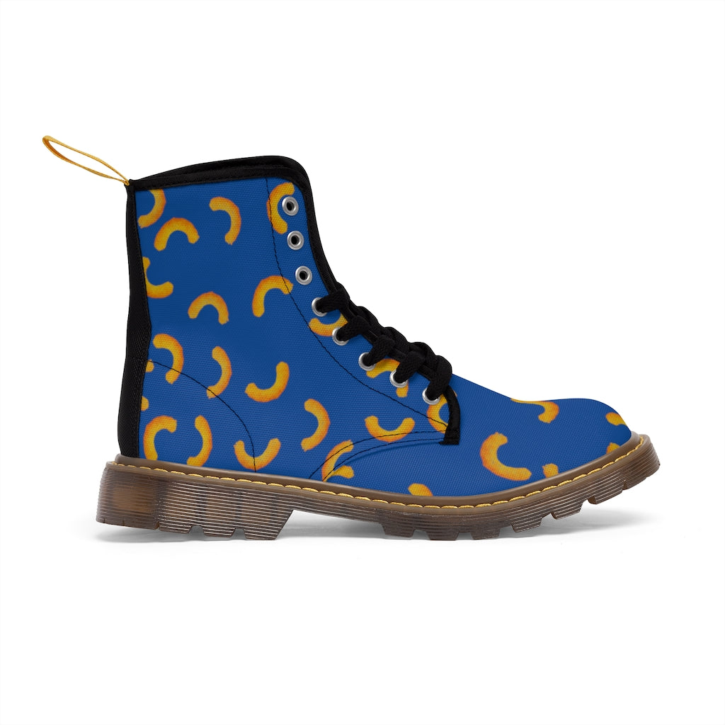 Cheezy Doodles - Womens Canvas Boots Blue