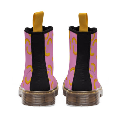 Cheezy Doodles - Womens Canvas Boots Pink
