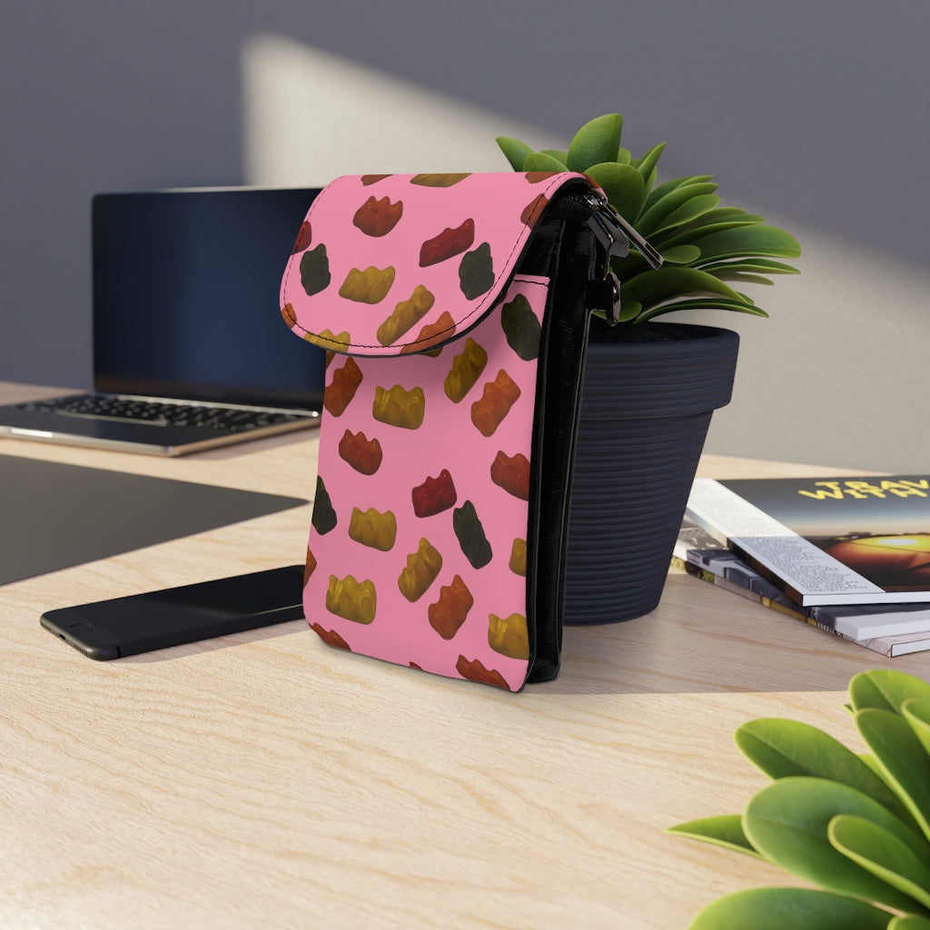 Gummy Bears - Small Cell Phone Wallet - Pink