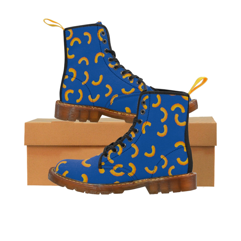 Cheezy Doodles - Womens Canvas Boots Blue