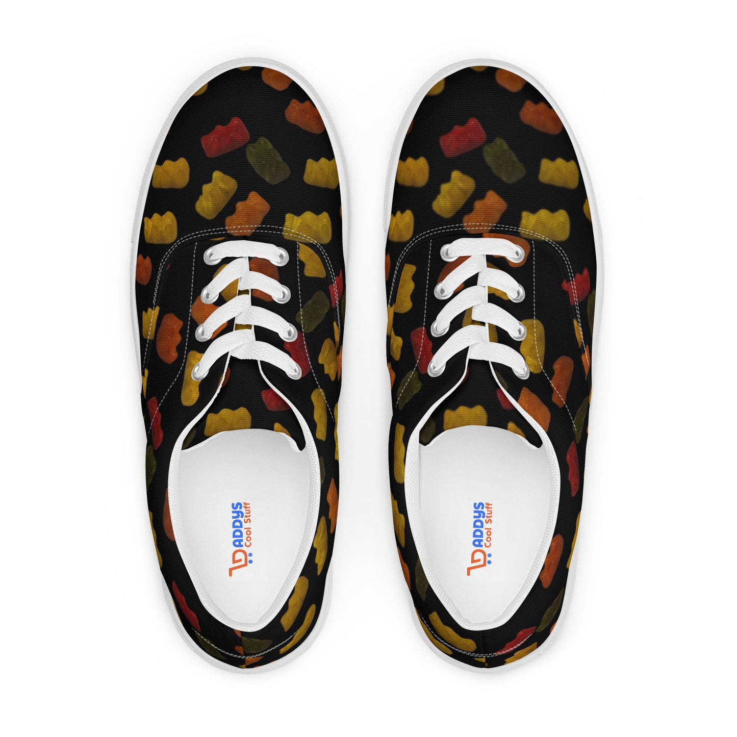 Gummy Bears - Men’s lace-up canvas shoes - Black